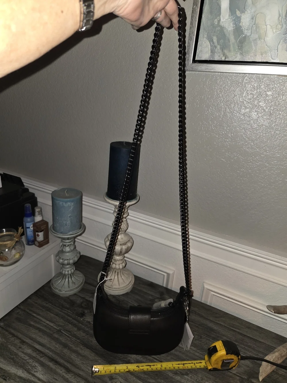 Kurt Geiger Black Leather Shoulder/crossbody Bag - Picture 6 of 8